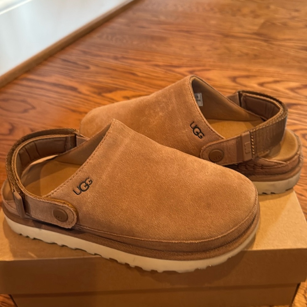 UGG Tan Slip-On Clogs
